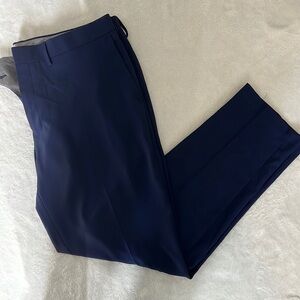 Haggar slim fit premium stretch navy blue dress pant